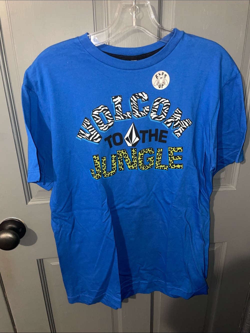Volcom Blue 'Jungle' Flip Up Graphic Tee